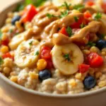 creamy peanut butter banana overnight oats - featured image