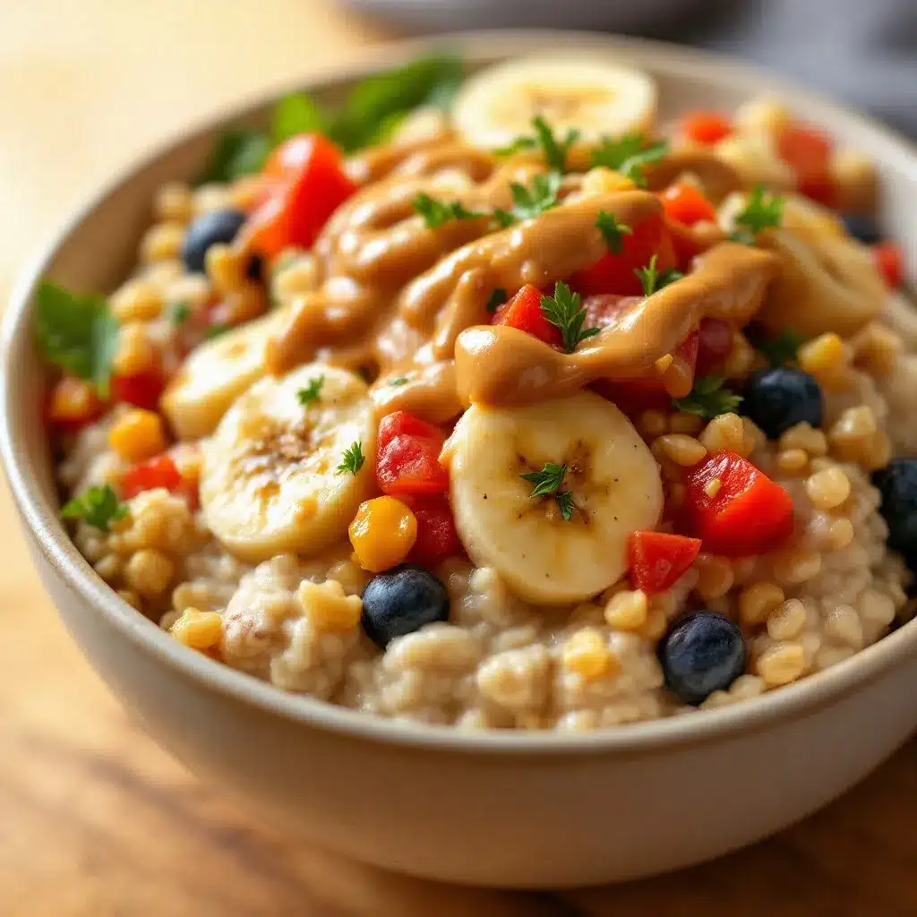 creamy peanut butter banana overnight oats preparation steps