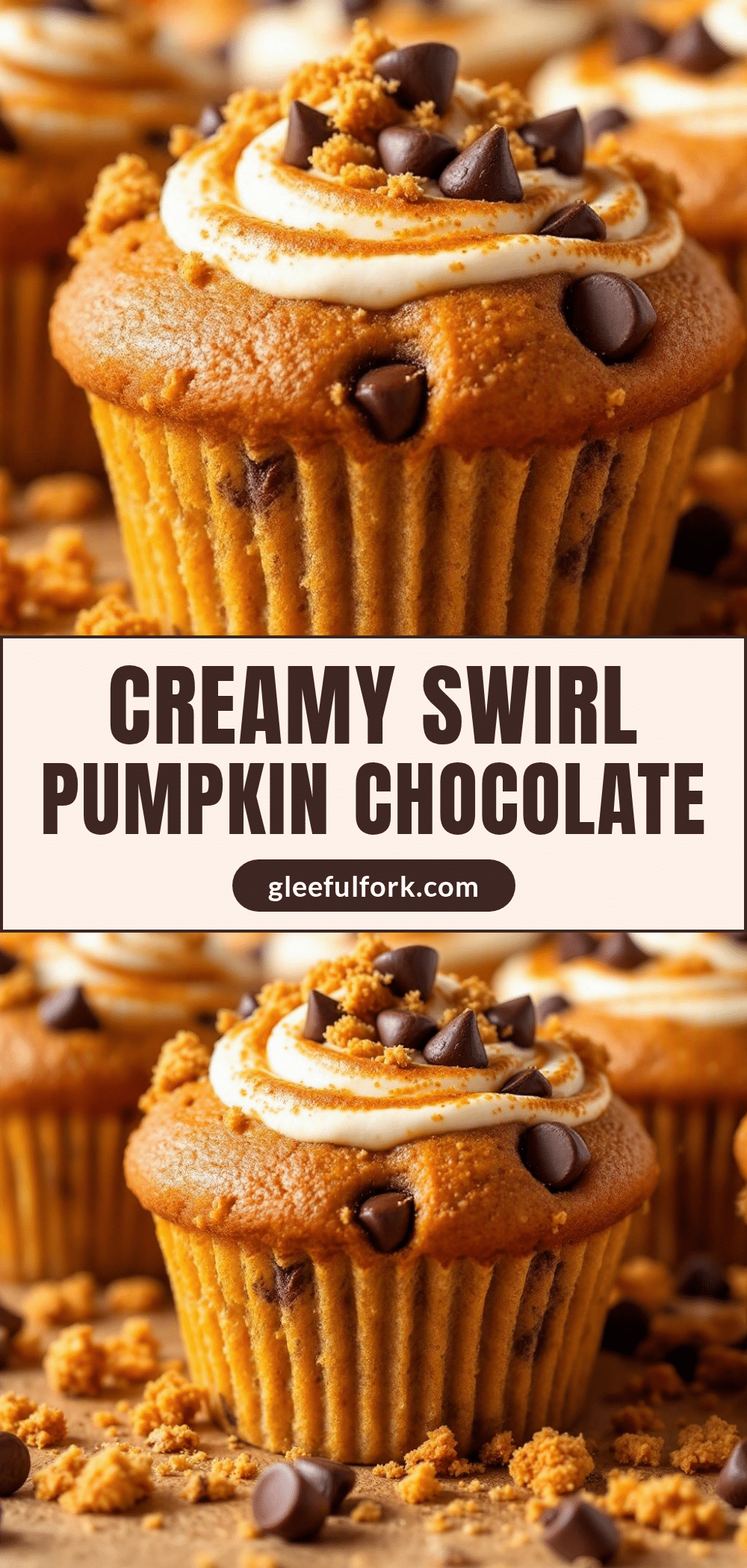 creamy pumpkin chocolate chip muffins recipe