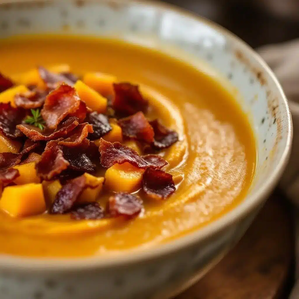 creamy roasted butternut squash soup - featured image
