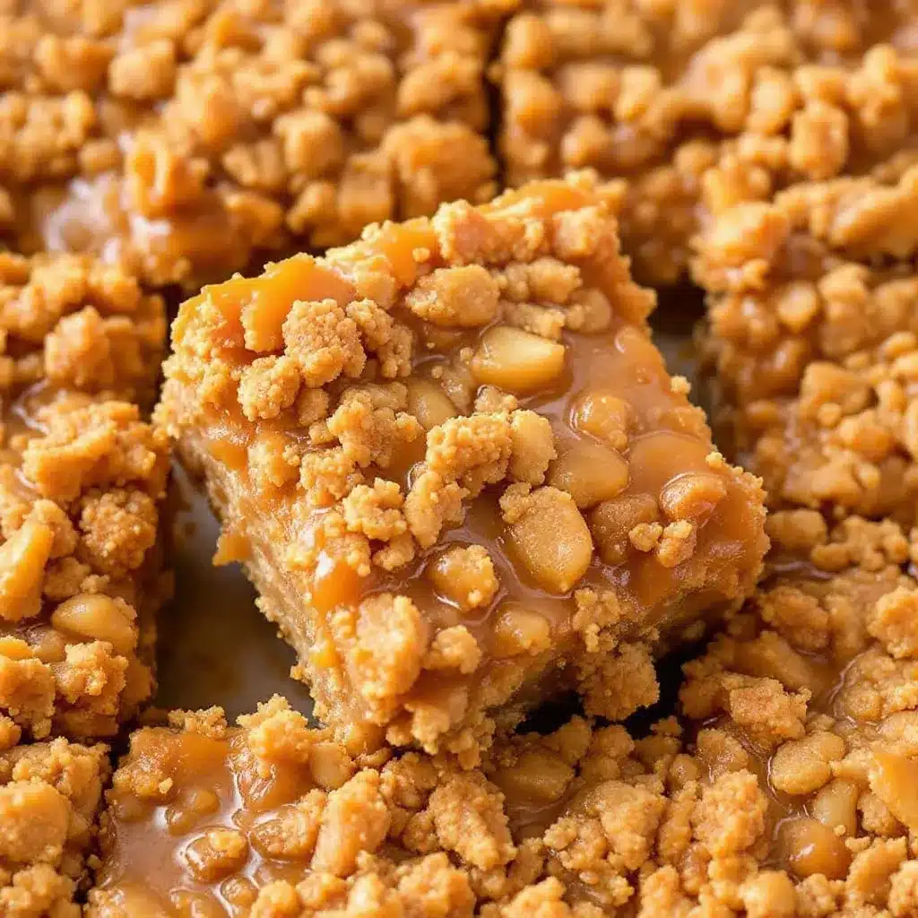 creamy salted caramel apple crisp bars preparation steps