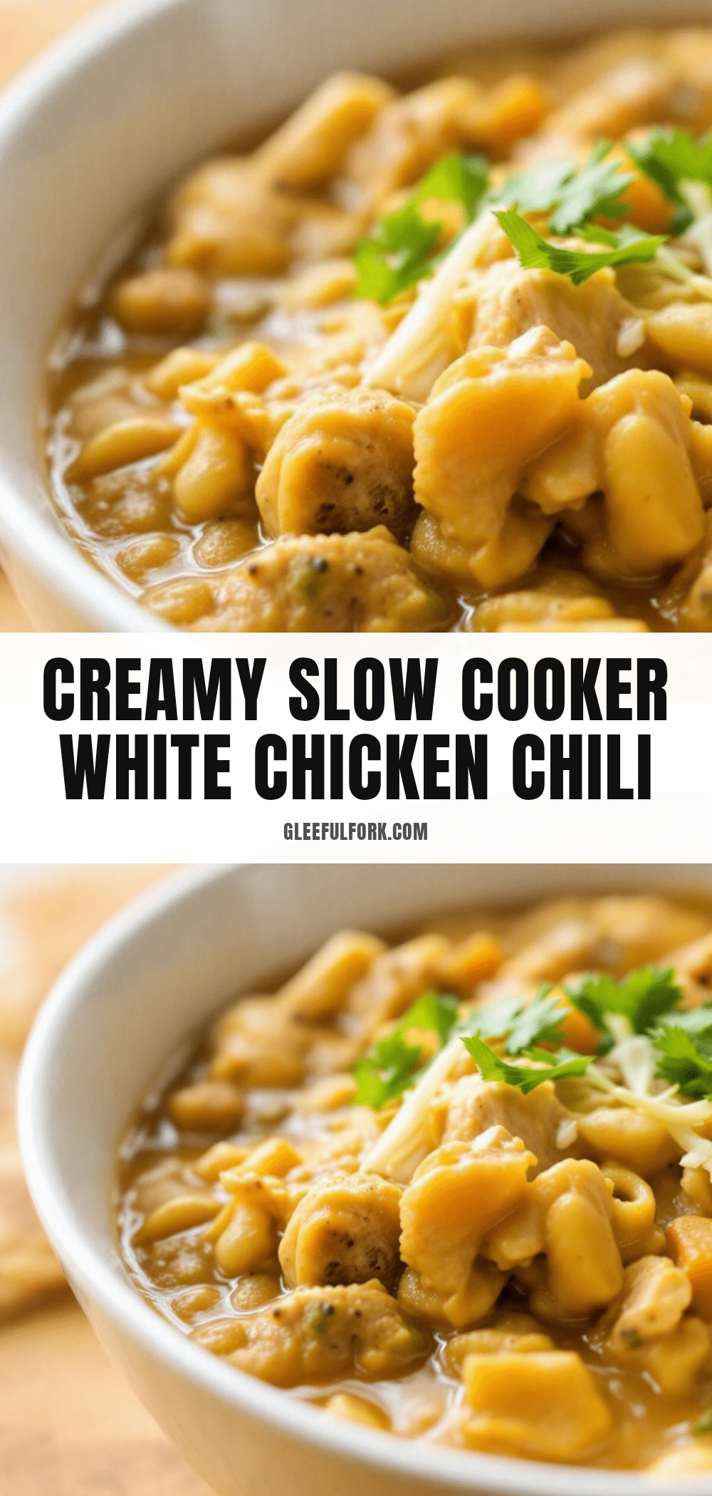 creamy slow cooker white chicken chili recipe