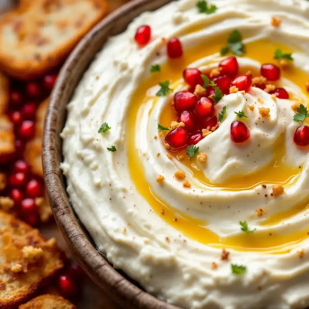 creamy whipped feta dip with honey preparation steps