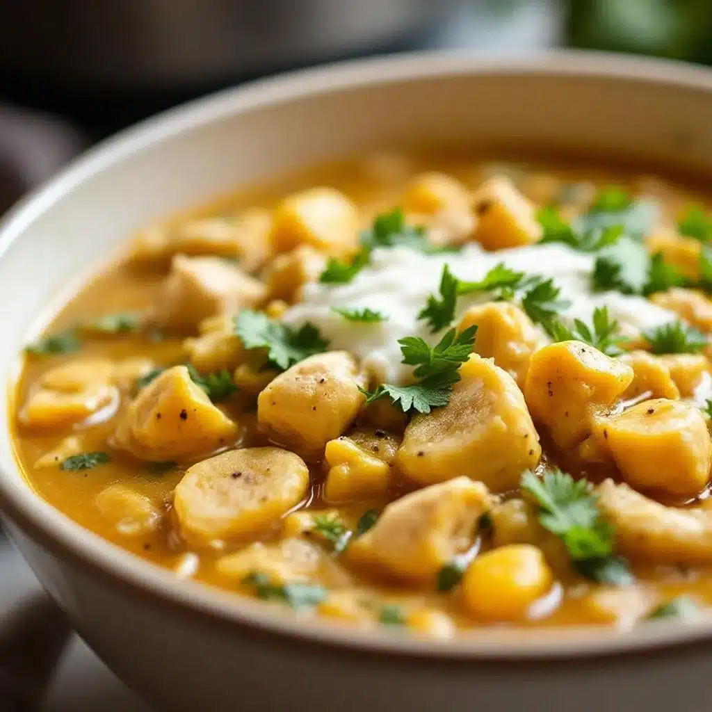 creamy white chicken chili - featured image