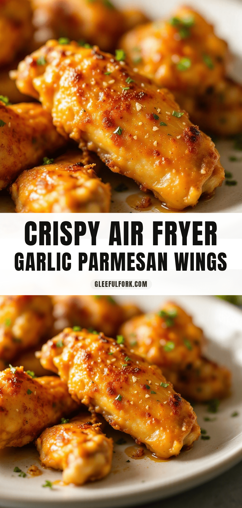crispy air fryer garlic parmesan chicken wings recipe