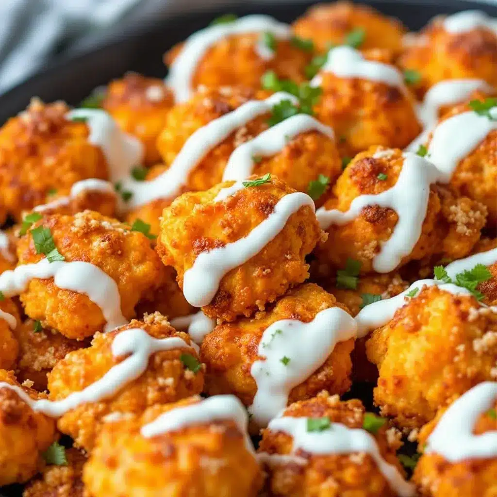 crispy baked buffalo cauliflower preparation steps