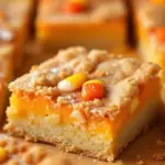 Crispy Chewy Candy Corn Sugar Cookie Bars - featured image