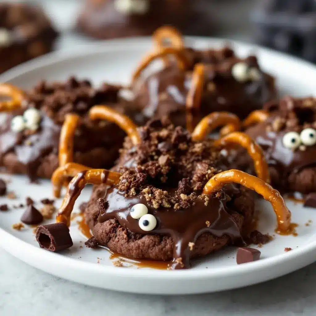 crispy chocolate spider cookies preparation steps