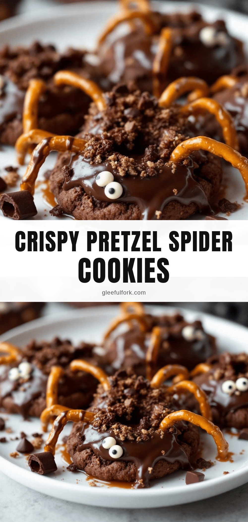 crispy chocolate spider cookies recipe