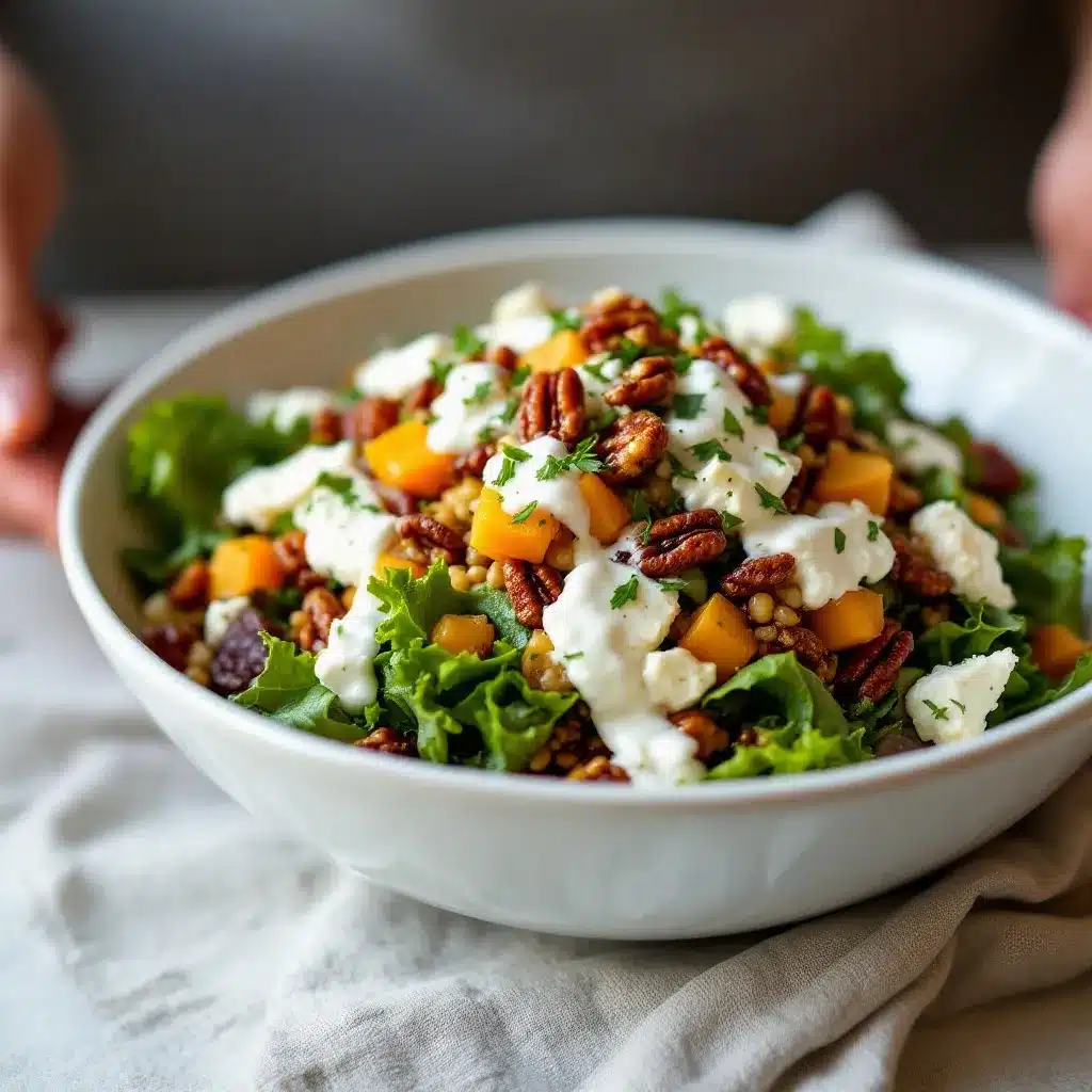 crispy fall harvest salad preparation steps