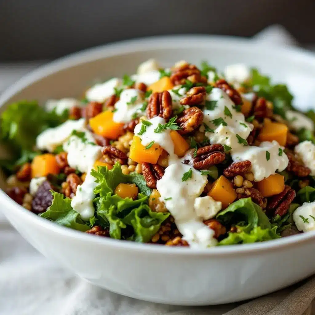 crispy fall harvest salad - featured image