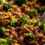 Crispy Honey Garlic Ground Beef & Broccoli - featured image