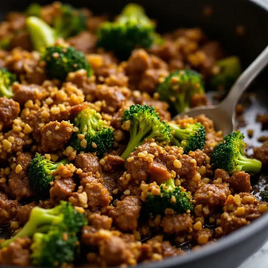 Crispy Honey Garlic Ground Beef & Broccoli preparation steps
