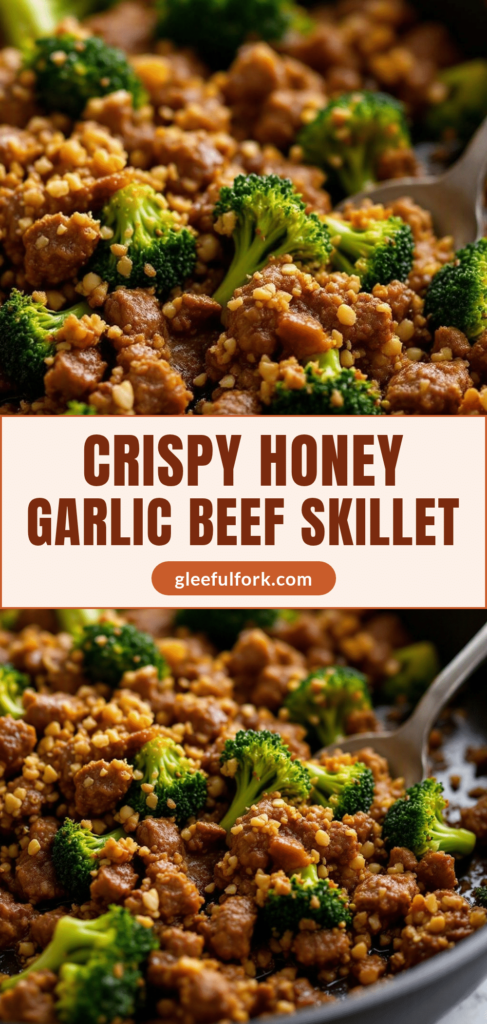 Crispy Honey Garlic Ground Beef & Broccoli recipe