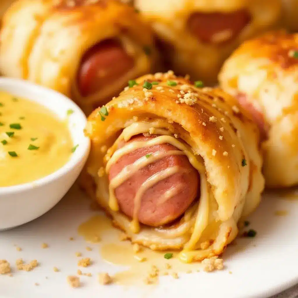 Crispy Mummy Pigs in a Blanket preparation steps