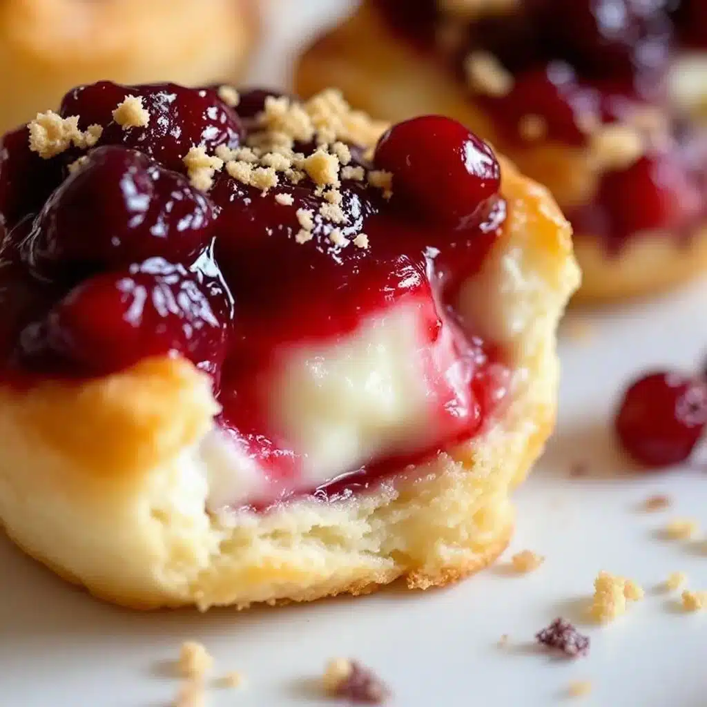 Crispy Puff Pastry Cranberry Brie Bites - featured image