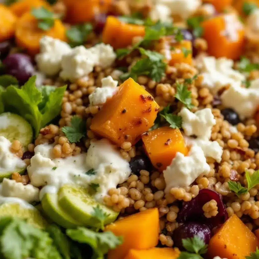 crispy roasted butternut squash salad - featured image