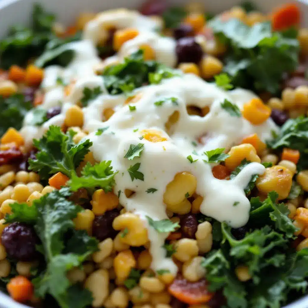 Crispy Roasted Delicata & Kale Harvest Salad preparation steps