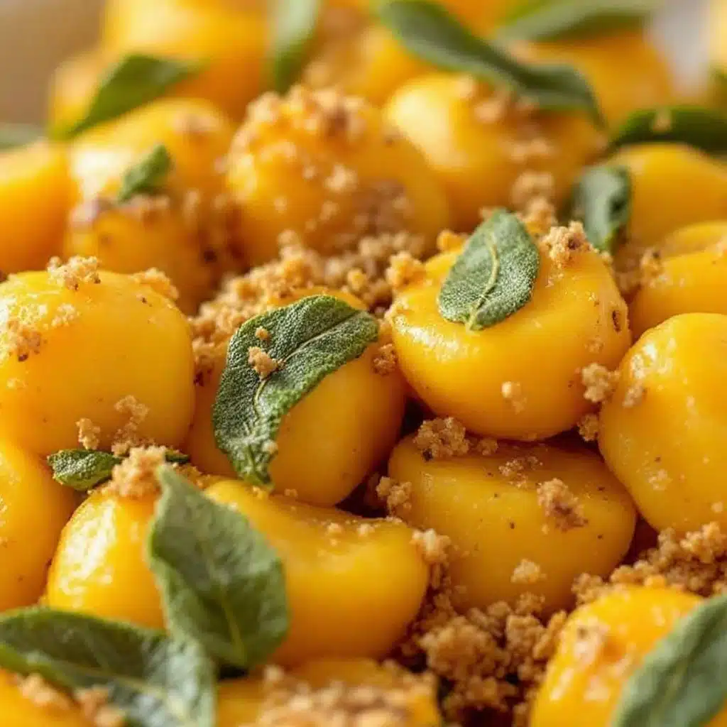 crispy sage brown butter pumpkin gnocchi - featured image