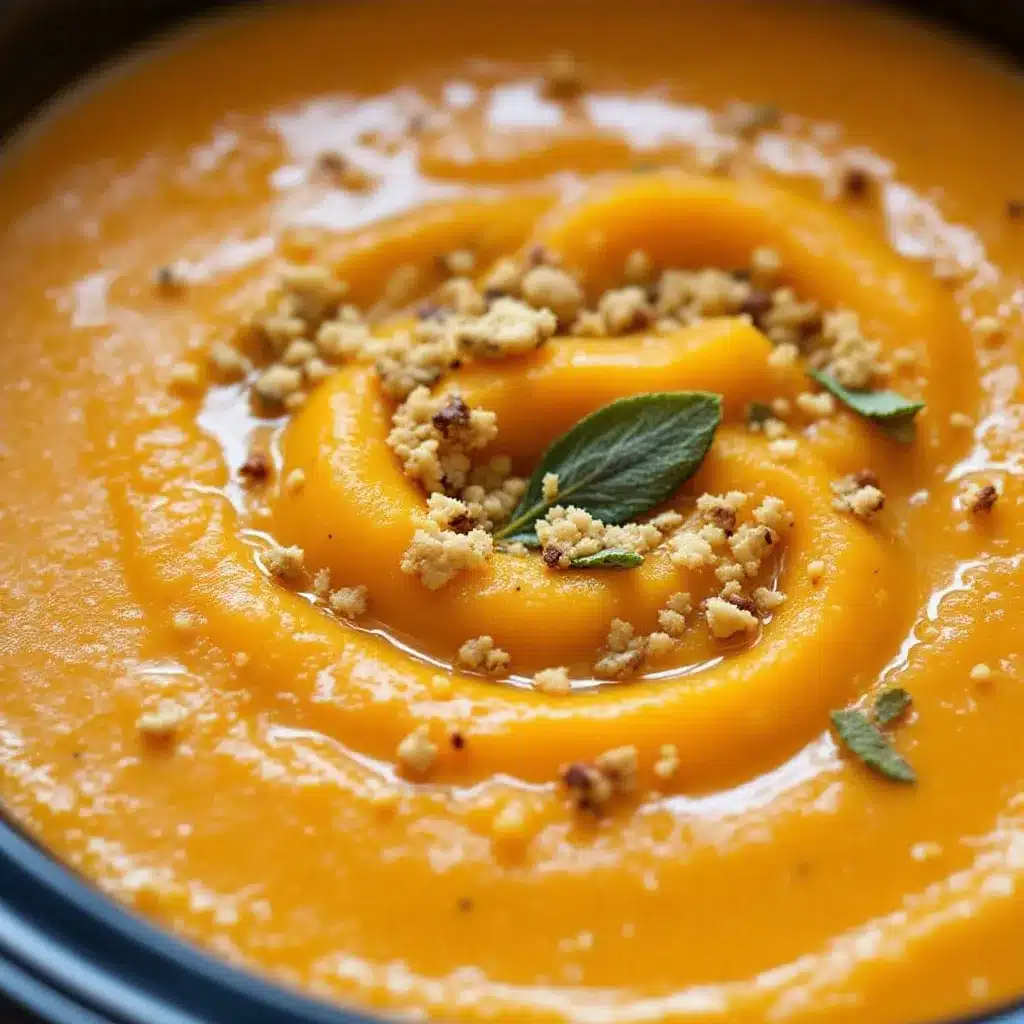 crockpot butternut squash soup preparation steps