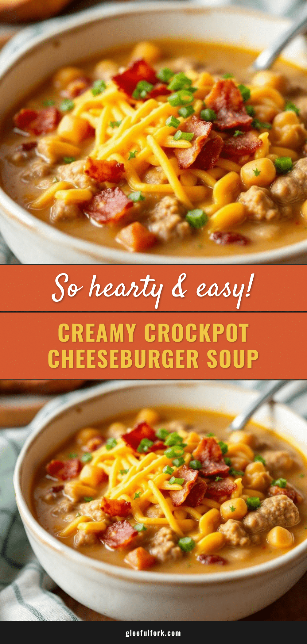 Crockpot Cheeseburger Soup recipe