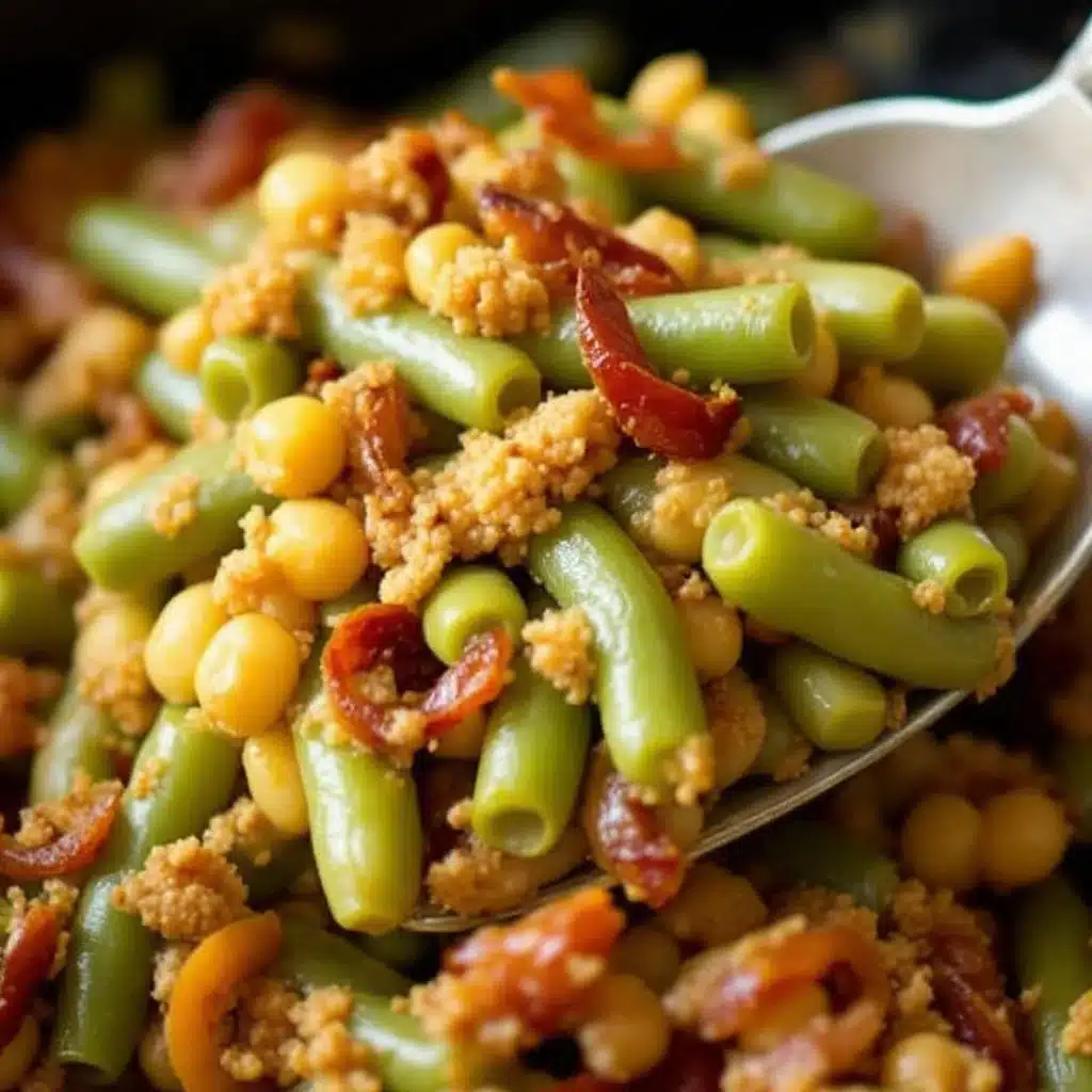 crockpot green bean casserole - featured image