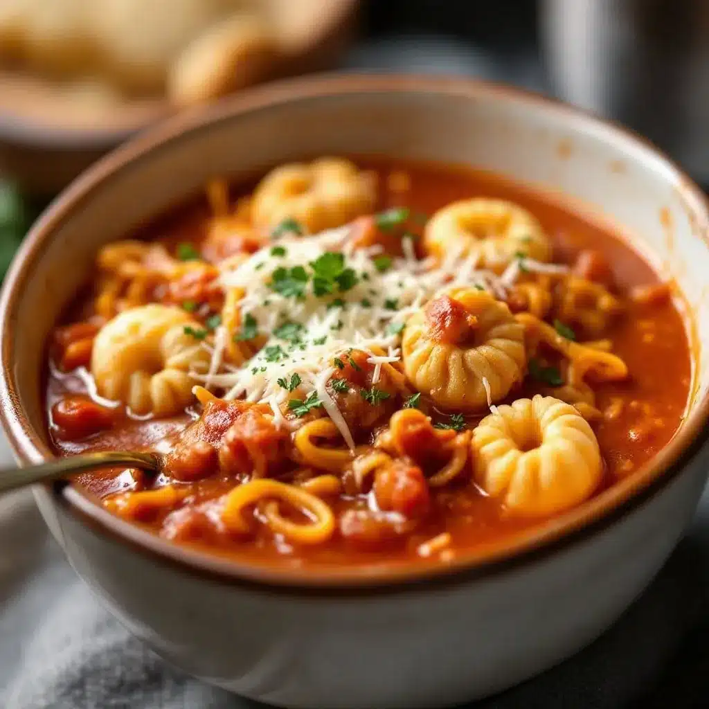 Crockpot Lasagna Soup preparation steps
