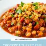 crockpot turkey chili - featured image