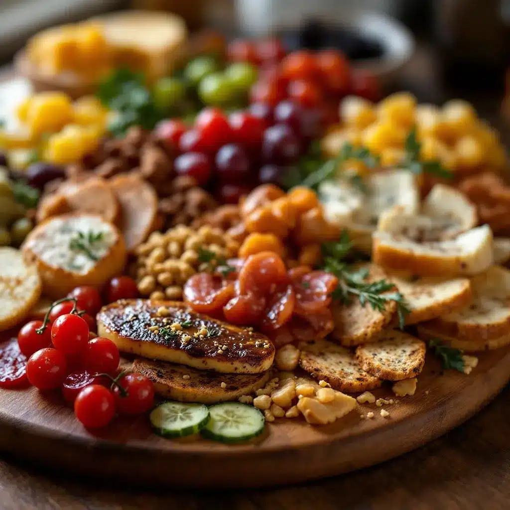 easy charcuterie board for two preparation steps