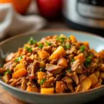easy crockpot apple cider pulled pork - featured image