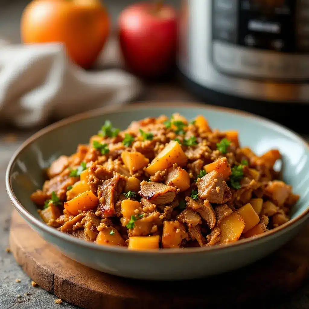easy crockpot apple cider pulled pork preparation steps