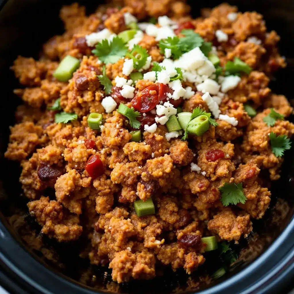 easy crockpot ground turkey taco bowls preparation steps
