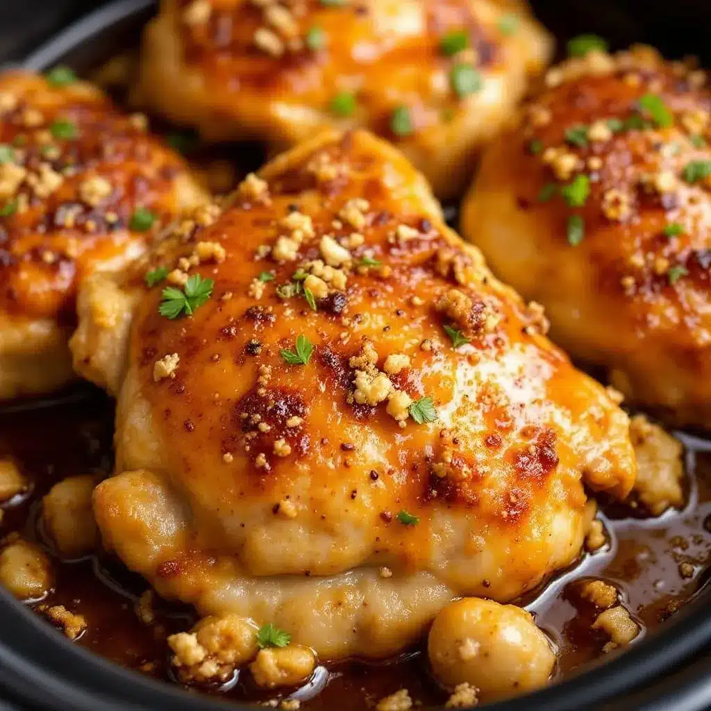 easy crockpot honey garlic chicken thighs preparation steps