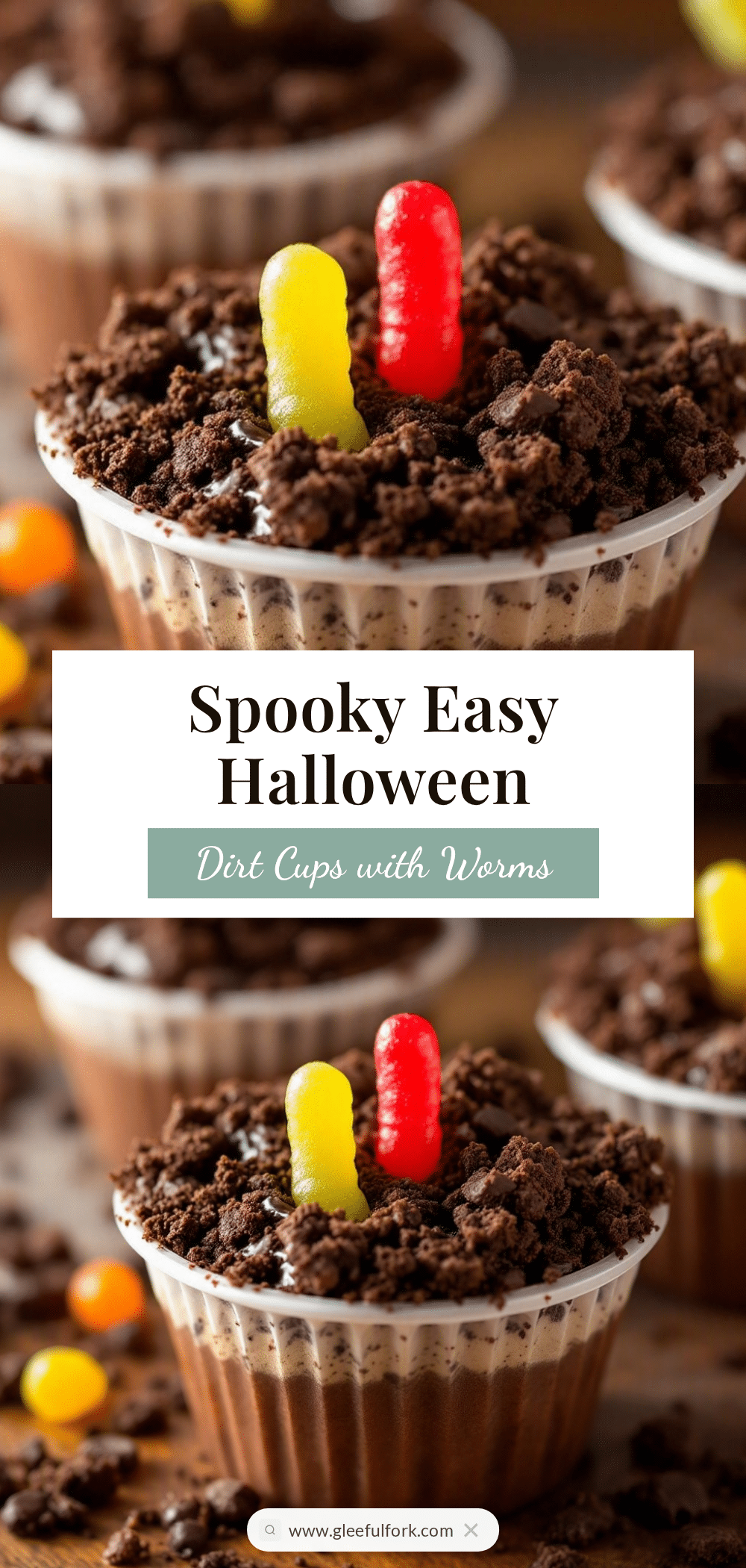 easy halloween dirt cups recipe