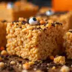 Easy Halloween Rice Krispie Treats With Candy Eyes - featured image