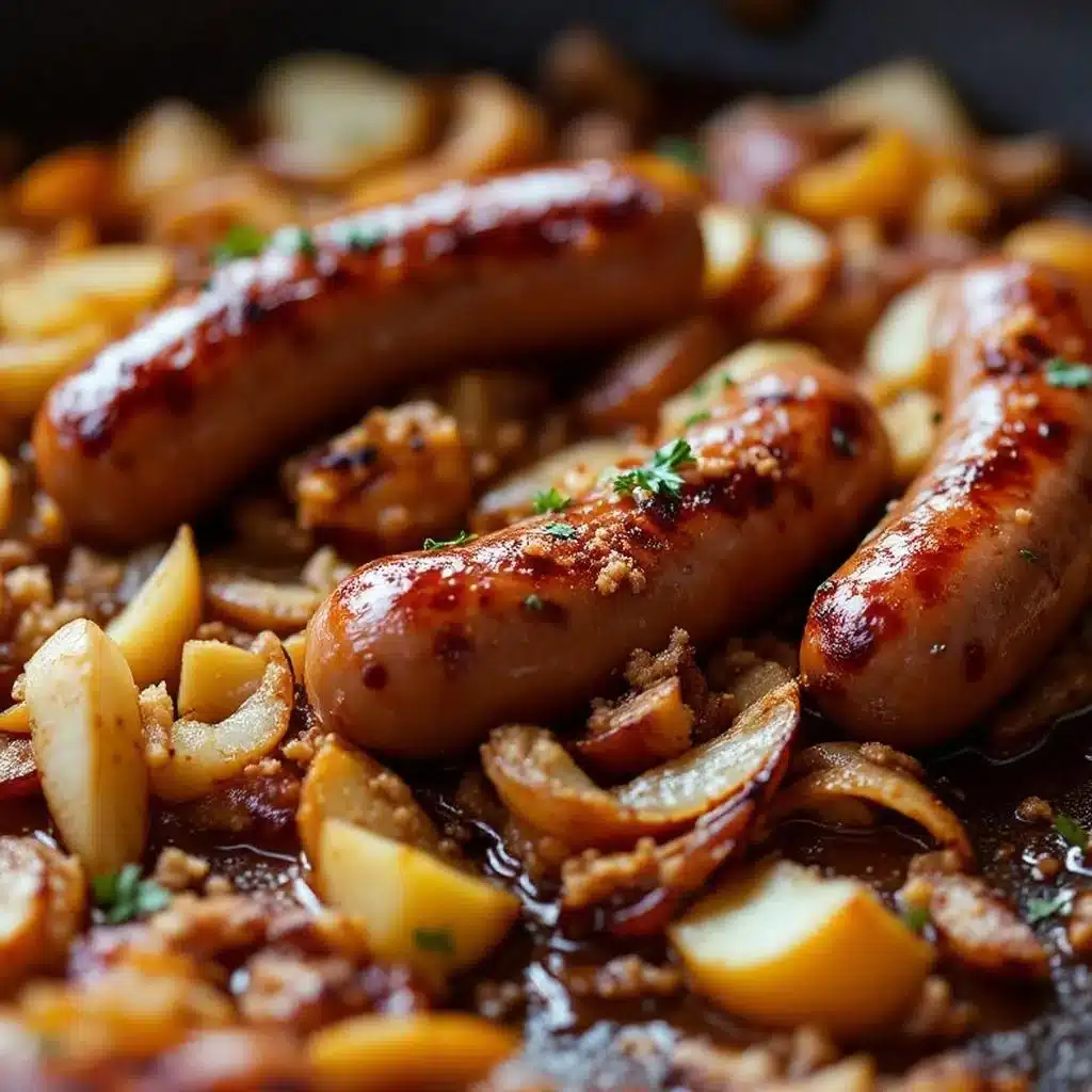 easy sheet pan bratwurst - featured image