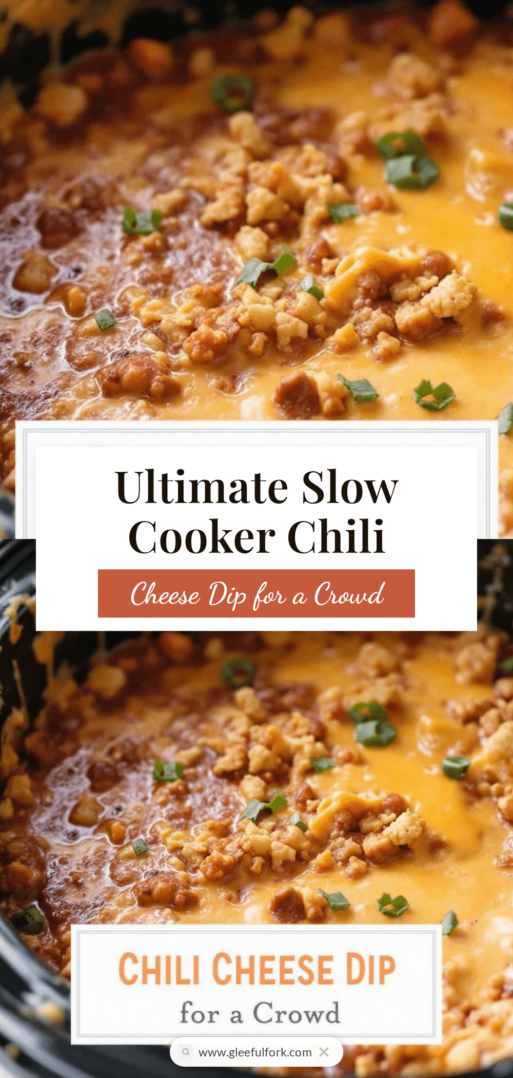 Easy Slow Cooker Chili Cheese Dip for a Crowd recipe