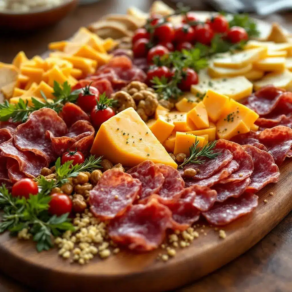 football charcuterie board preparation steps