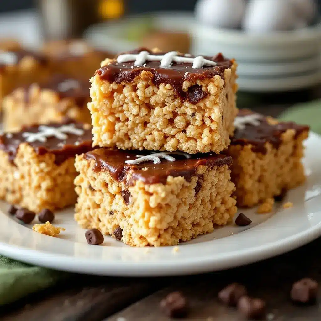 football-shaped rice krispie treats preparation steps