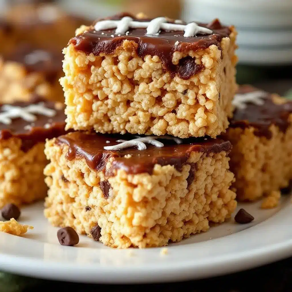 football-shaped rice krispie treats - featured image