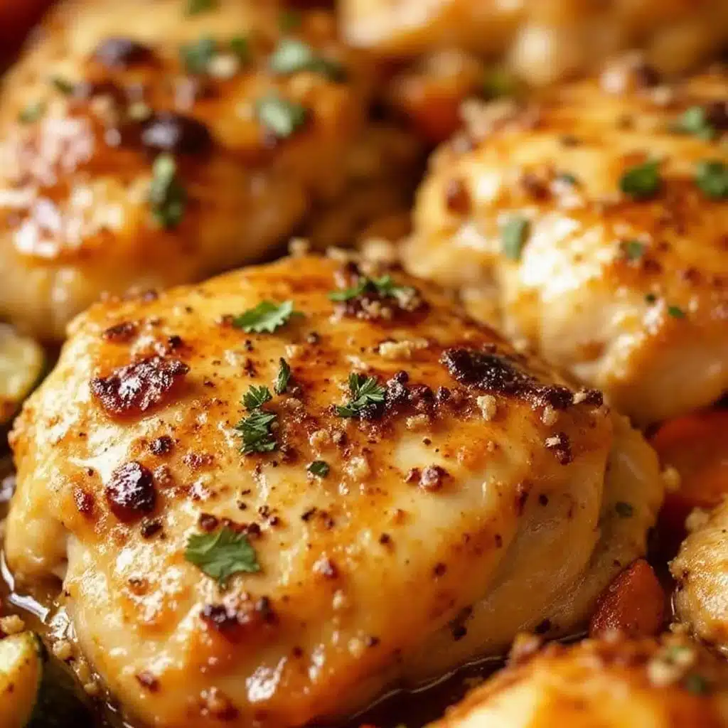 garlic butter chicken thighs - featured image