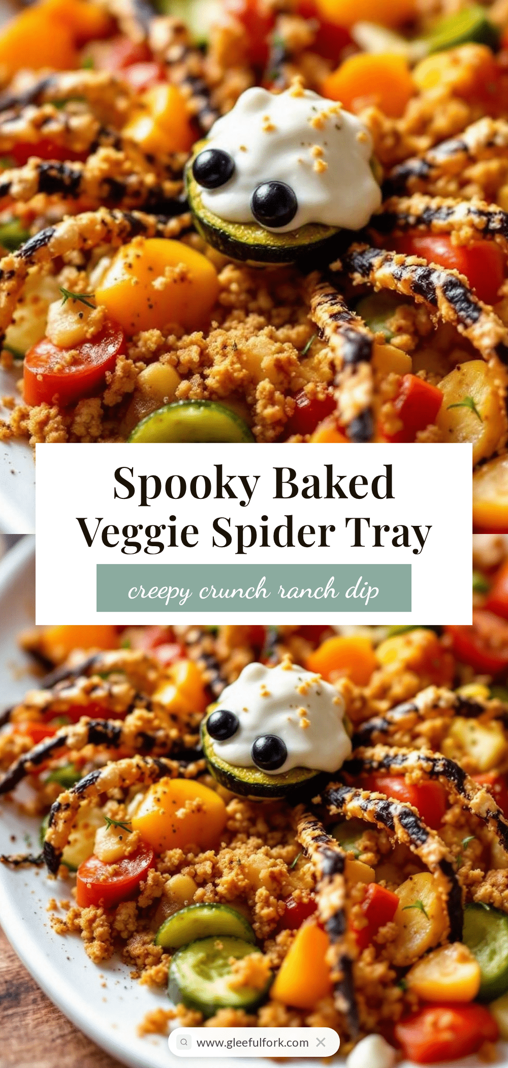 halloween veggie spider tray ranch recipe