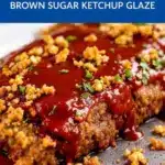 juicy meatloaf with brown sugar glaze - featured image