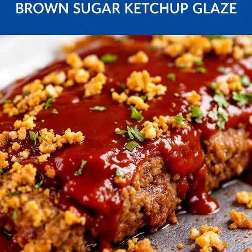 juicy meatloaf with brown sugar glaze - featured image