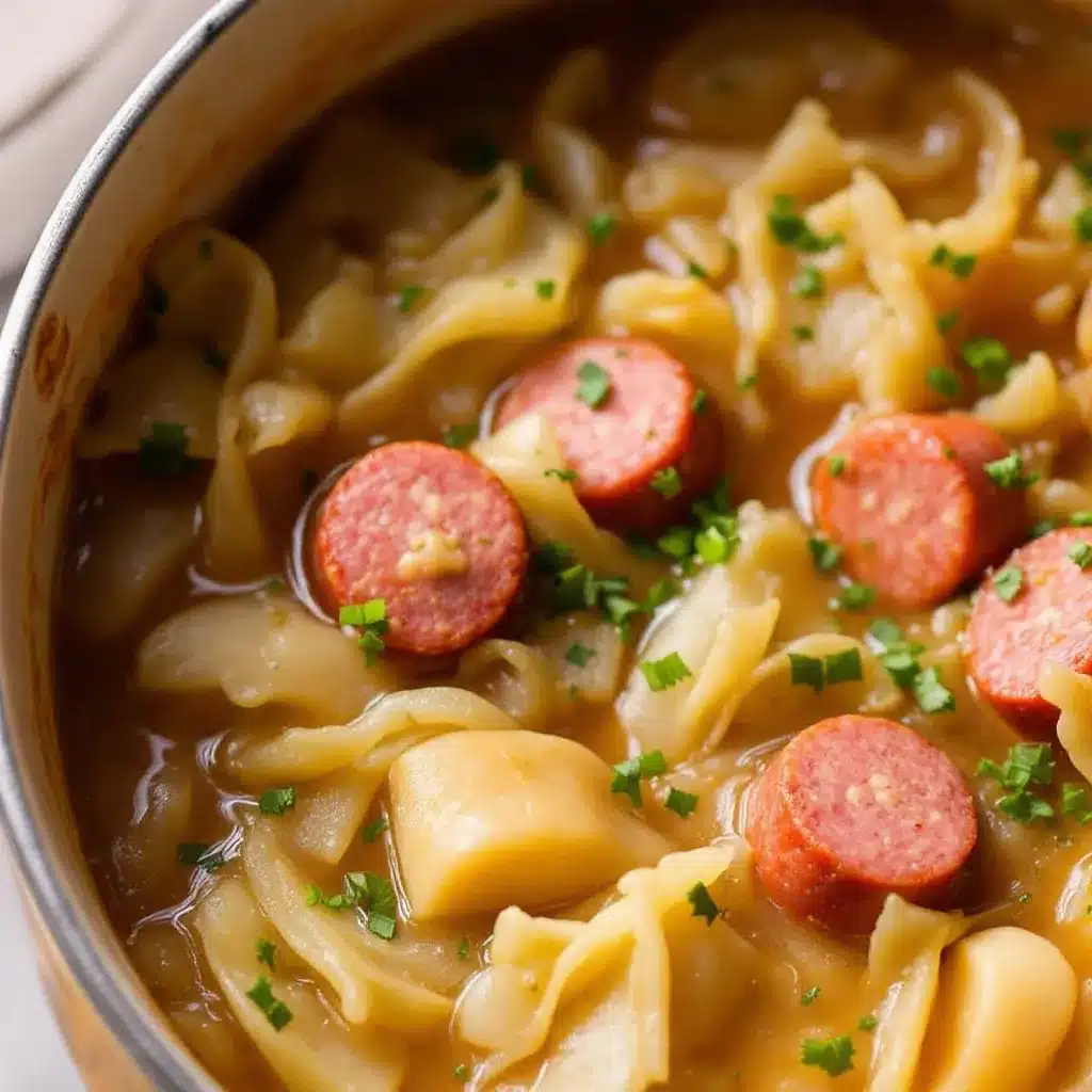 Kielbasa Cabbage Soup preparation steps