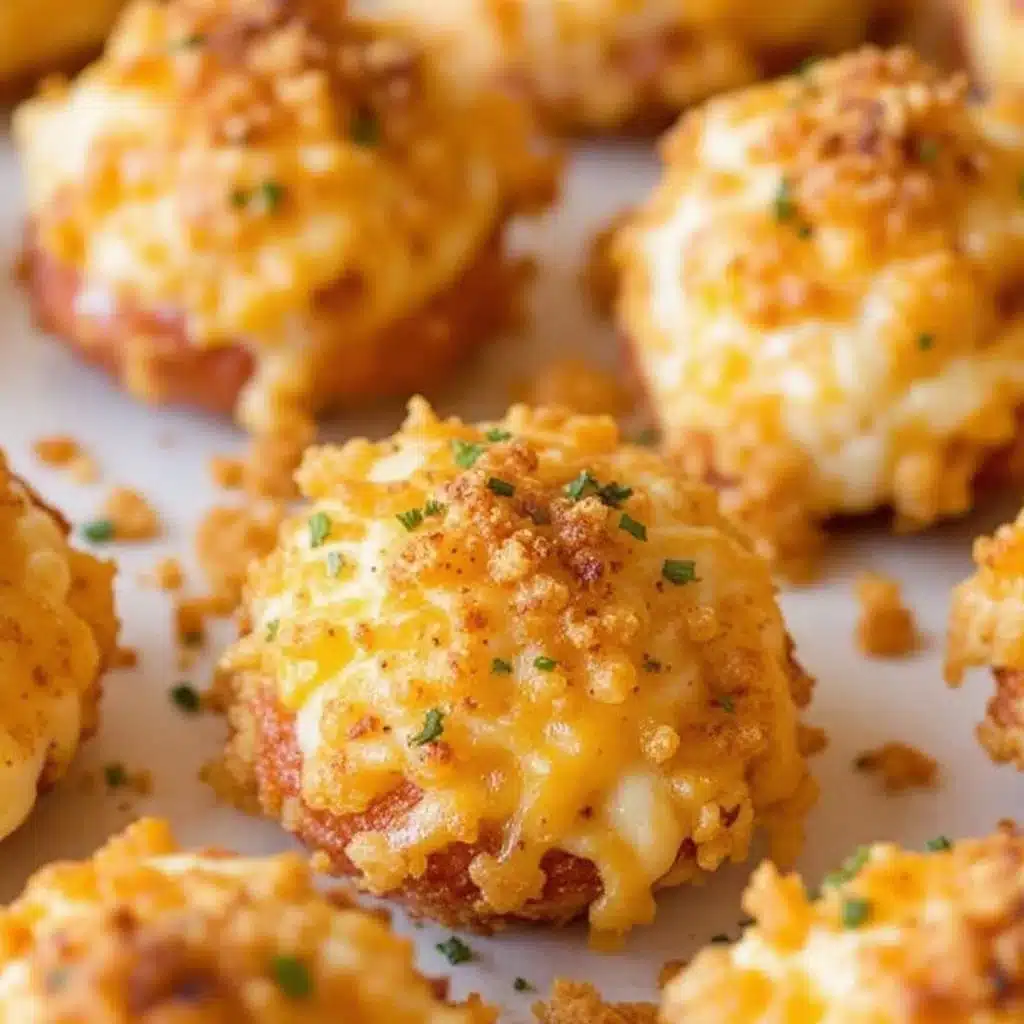 mini football cheese ball bites - featured image