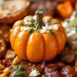 mini pumpkin charcuterie board for two - featured image