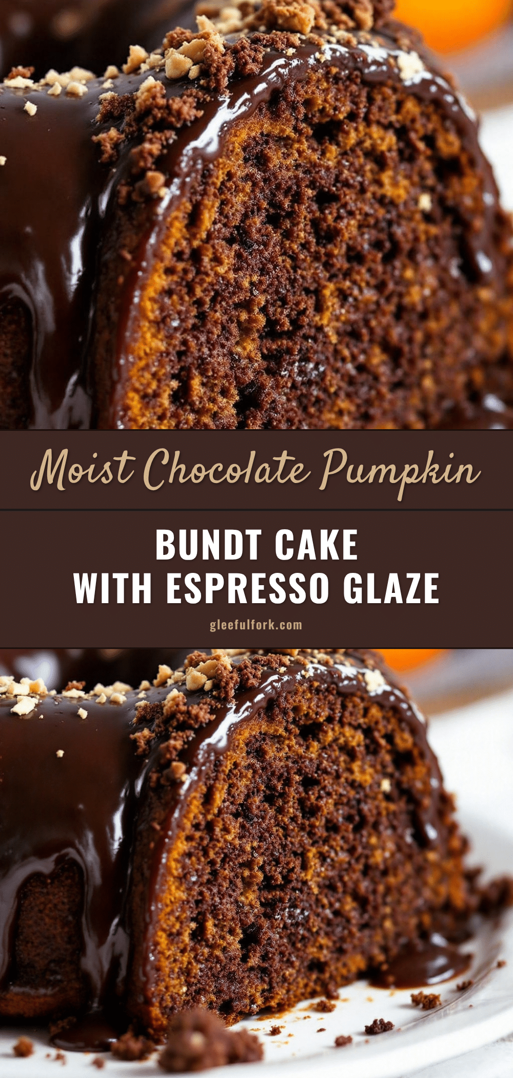 moist chocolate pumpkin bundt cake with espresso glaze recipe
