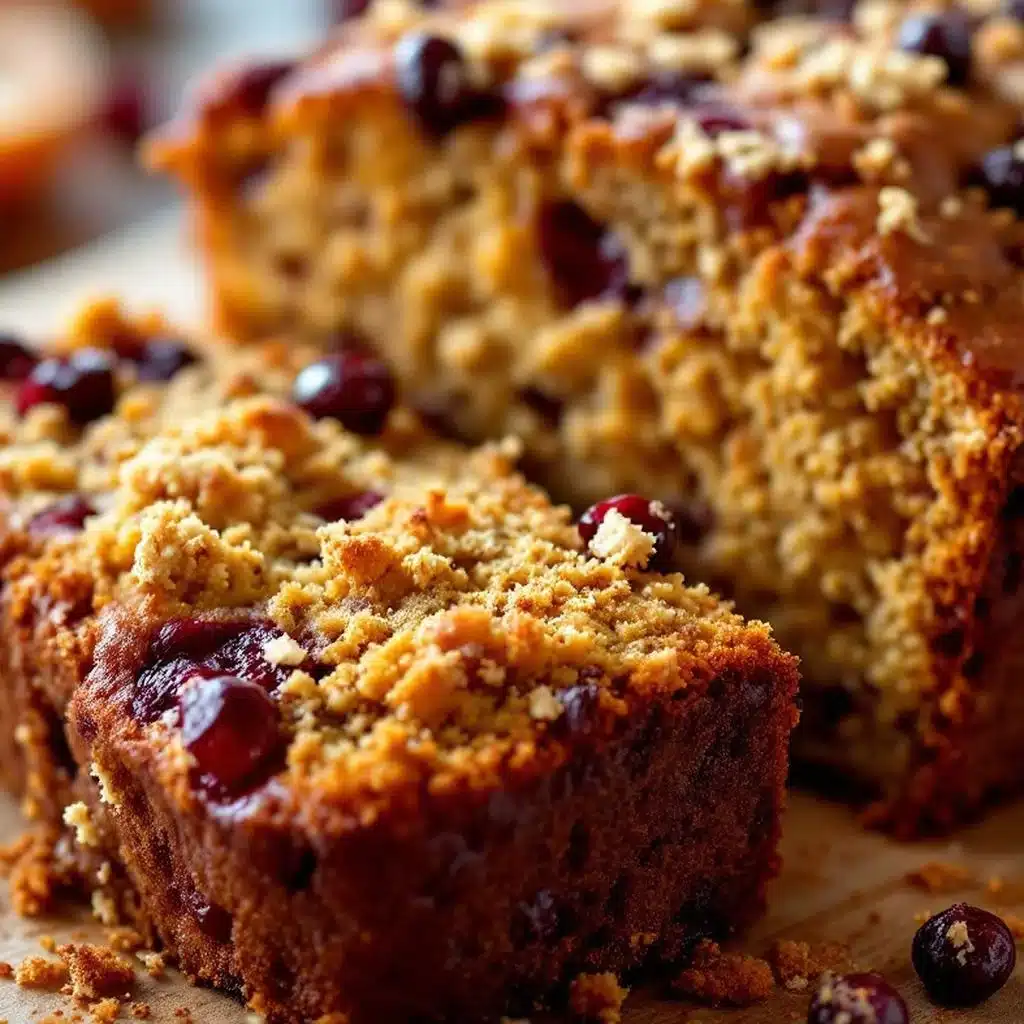 moist cranberry orange quick bread - featured image