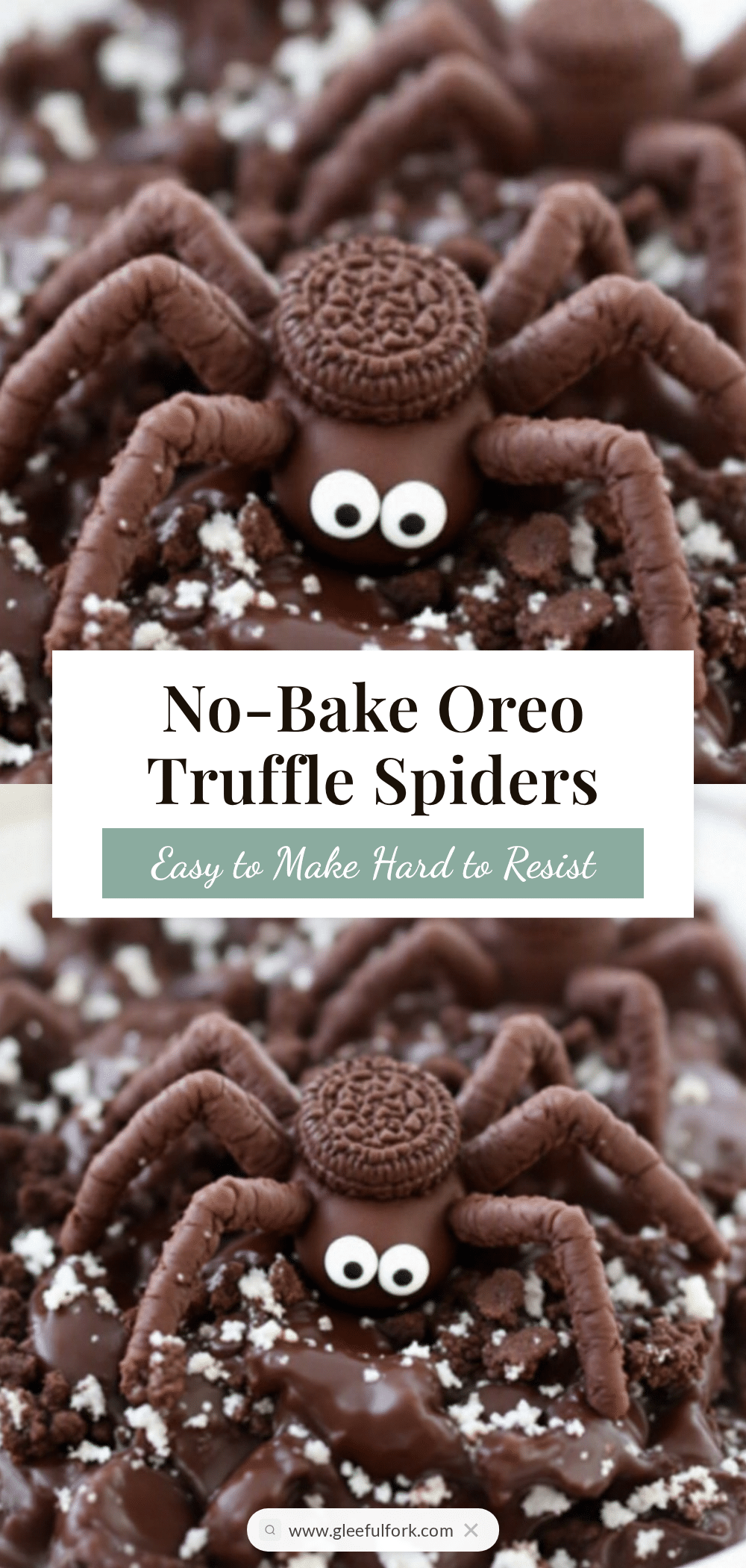 no-bake Oreo truffle spiders recipe